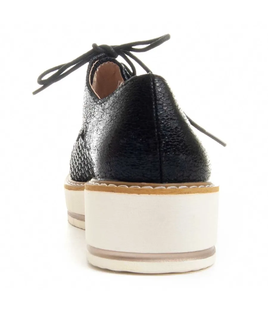Zapato Oxford Para Mujer  Montevita  Claux  88183 Negro